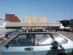 An example of securing cargo on a car